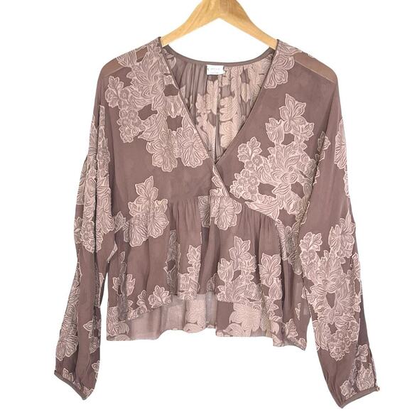 WILFRED x ARTIZIA Women’s Augustine Long Sleeve Babydoll Blouse small - Picture 2 of 6